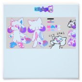 kittydog crystal poster フォトプリント            (正面)