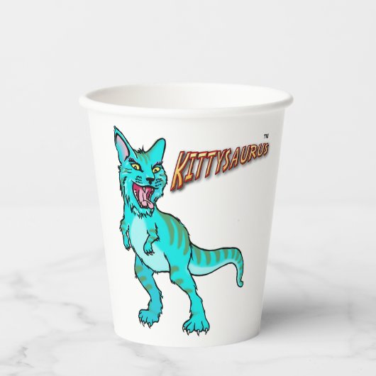KITTYSAURUS™ ペーパークリップ 紙コップ (正面)