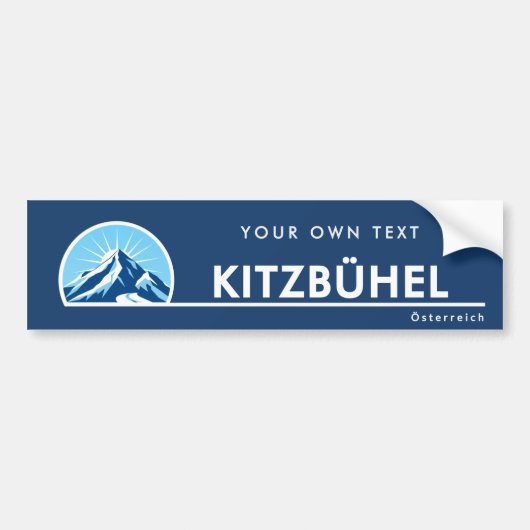 Kitzbühel Austria mountain Bumper Sticker バンパーステッカー (正面)