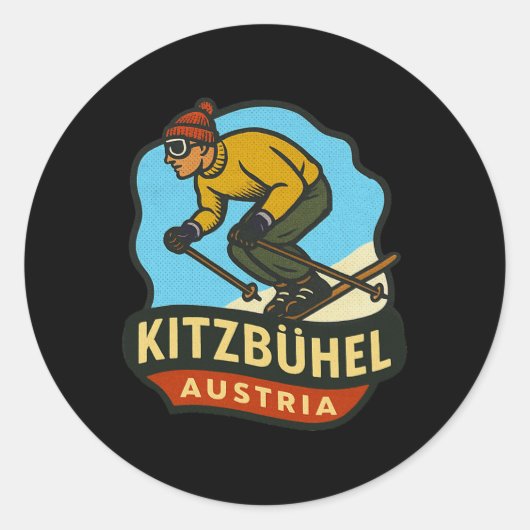 Kitzbühel Austria Skiing  ラウンドシール (正面)