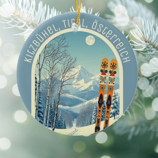Kitzbühel Tirol Österreich ski souvenir  セラミックオーナメント