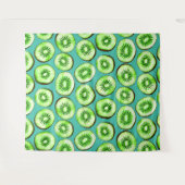 Kiwiスライスのターコイズ タペストリー (正面(横))