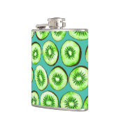 Kiwiスライスのターコイズ フラスク (左)