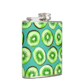 Kiwiスライスのターコイズ フラスク (右)