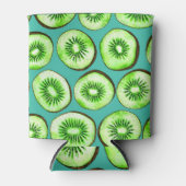 Kiwiスライスのターコイズ 缶クーラー (正面)