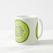 Kiwiスライスイラストレーションパターン コーヒーマグカップ (正面右)