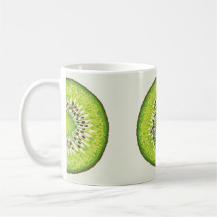 Kiwiスライスイラストレーションパターン コーヒーマグカップ