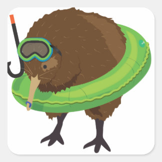 Kiwi比喩ブックキャラクター スクエアシール