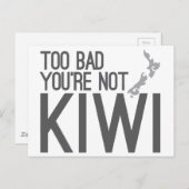 KIWI (ニュージーランド)ではなくあなたは悪すぎる ポストカード (正面/裏面)