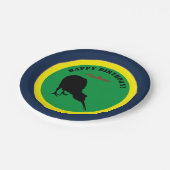 Kiwi Bird &ハッピーバースデー、ニュージーランドパーティー ペーパープレート (アングル)