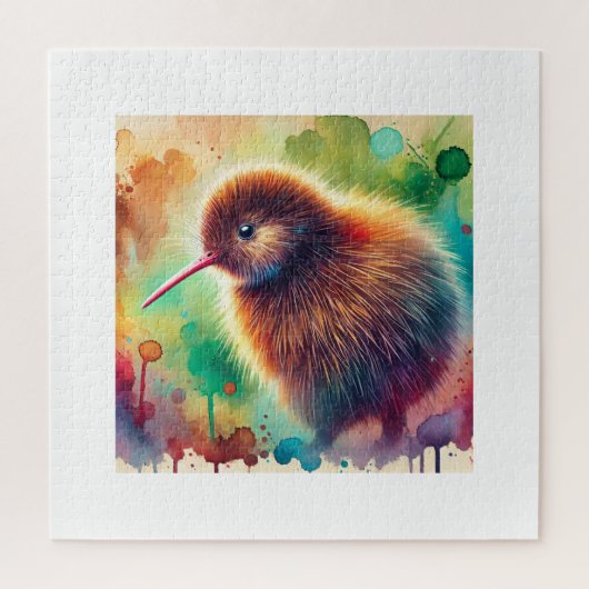 Kiwi Bird 010924AREF107 - Watercolor ジグソーパズル (縦)