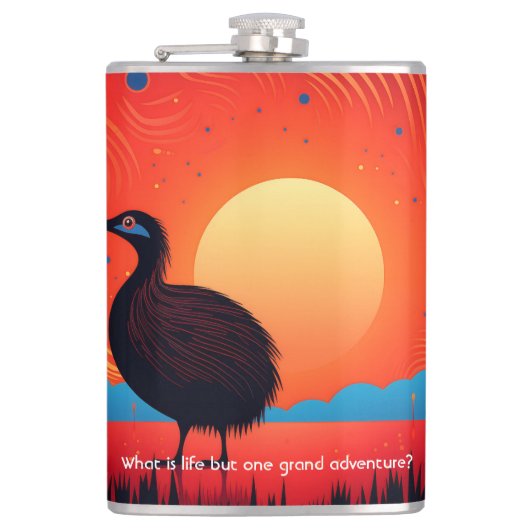 Kiwi Bird at Twilight フラスク (正面)