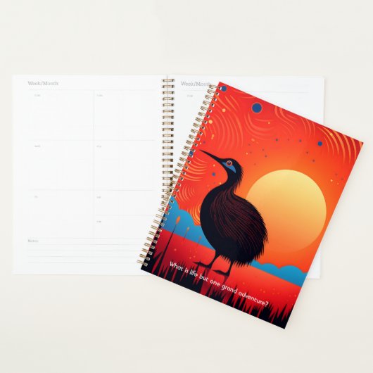Kiwi Bird at Twilight プランナー手帳 (ディスプレー)