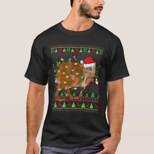 Kiwi Bird Lover Family Matching Ugly Kiwi Christma Tシャツ (正面)