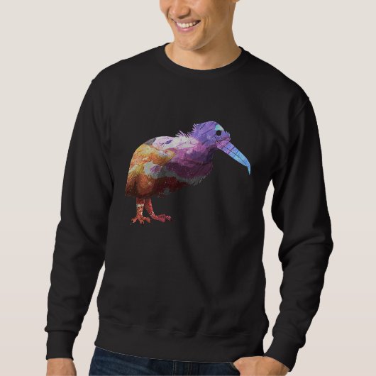 Kiwi Bird New Zealand Animal Colorful  2 スウェットシャツ (正面)