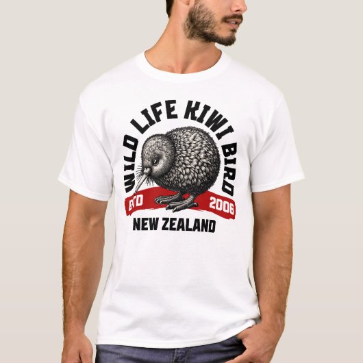 Kiwi Bird – New Zealand Tシャツ (正面)