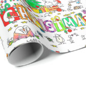 Kiwi Christmas wraping紙by Nicole Janes ラッピングペーパー (ロールコーナー)