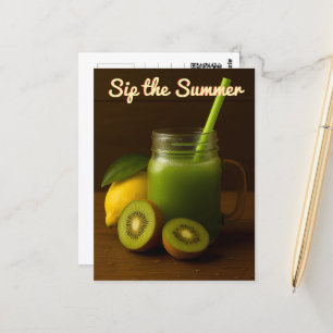 Kiwi & Citron Juice – 夏の味覚 ポストカード