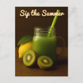 Kiwi & Citron Juice – 夏の味覚 ポストカード (正面)