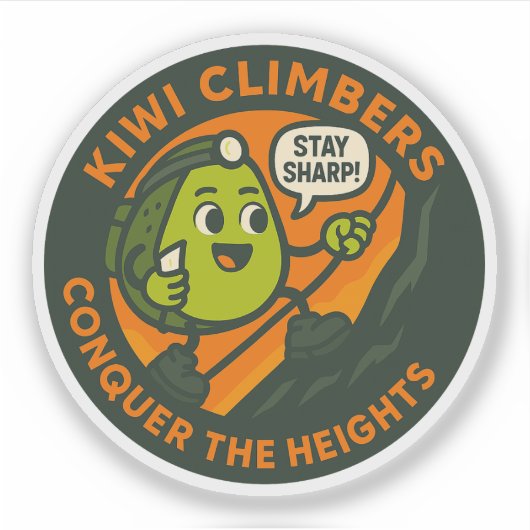 Kiwi Climbers Conquer The Heights シール (正面)