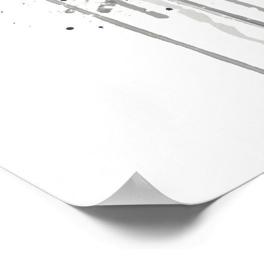 Kiwi Fruit Grey ポスター (角)