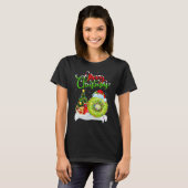 Kiwi Fruit Xmas Decorations Santa Kiwi Fruit Chr Tシャツ (正面フル)