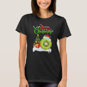 Kiwi Fruit Xmas Decorations Santa Kiwi Fruit Chri Tシャツ (正面)