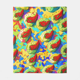 Kiwi Inferno - Pineapple Empire フリースブランケット