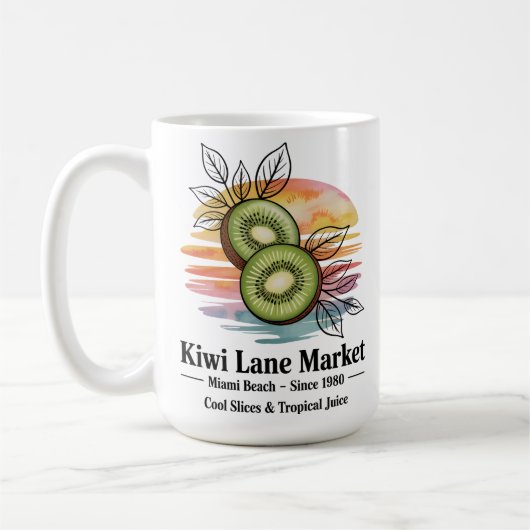 Kiwi Lane Market コーヒーマグカップ (左)
