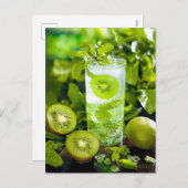 Kiwi Mint Fizz – Green Refreshment シーズンポストカード (正面/裏面)