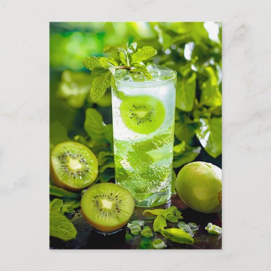 Kiwi Mint Fizz – Green Refreshment シーズンポストカード (正面)