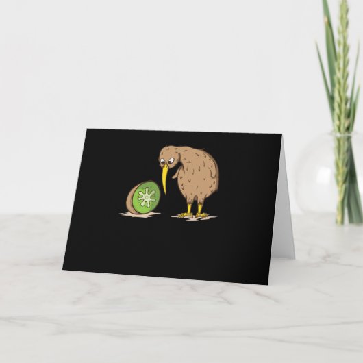 Kiwi Neuseeland flugunfähig Vogel Kiwifrucht カード (正面)