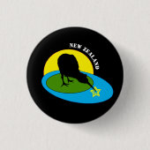 Kiwi - New Zealand Bird & Bro /travelボタン 缶バッジ (正面)