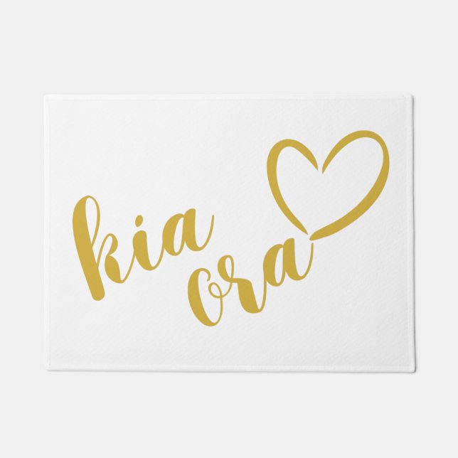 KIWI NEW ZEALAND KIA ORA NZ MAORIウェルカムワード ドアマット (正面)