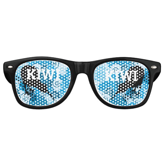 KIWI NZウェーブレトロシェード/おもしろいパーティーサングラス レトロサングラス (正面)