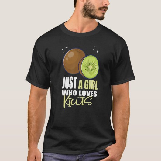 Kiwisを愛する女の子I Kiwi Fruit I Girl Ki Tシャツ (正面)