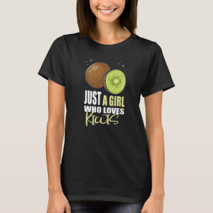 Kiwisを愛する女の子I Kiwi Fruit I Girl Ki Tシャツ