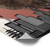 Kiwizilla Funny Kiwi New Zealand Bird Lovers Gift ポスター (角)