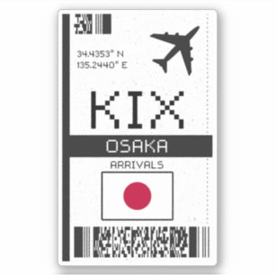 KIX大阪ボーディングパス – Japan シール