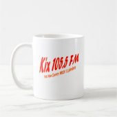 Kix 105.5 FMのマグ コーヒーマグカップ (左)