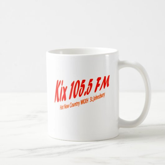Kix 105.5 FMのマグ コーヒーマグカップ (右)