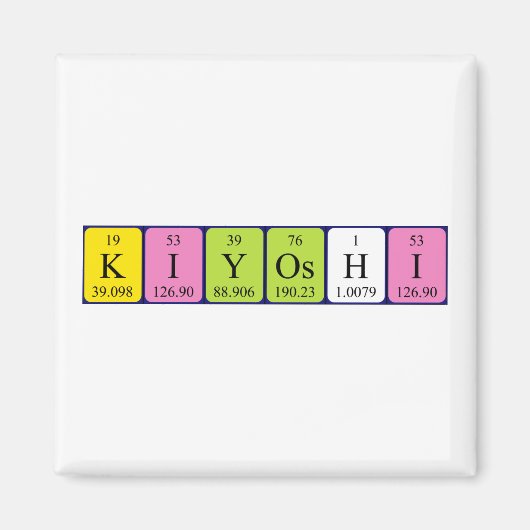 Kiyoshi周期表名磁石 マグネット (正面)