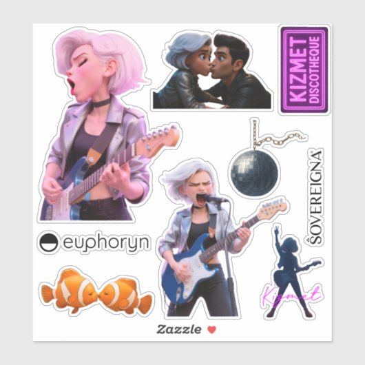 Kizmet Collection: Official MV Kiss-cut シール (シート)