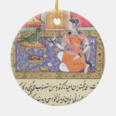 Kjujistaのオウムに話している商人の妻 セラミックオーナメント (裏面)