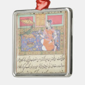 Kjujistaのオウムに話している商人の妻 メタルオーナメント (左)