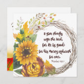 KJVの聖書の詩の幸せな感謝祭 シーズンカード (正面/裏面)