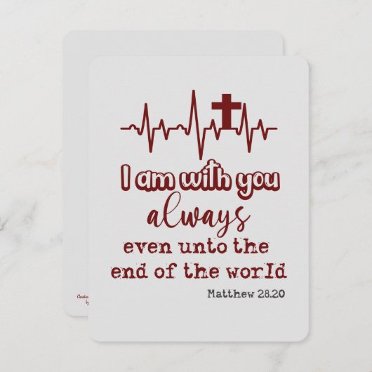 KJVイエズス引用文クリスチャンを励ます (正面/裏面)