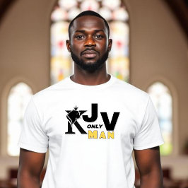 KJVオンリー男性 - 王冠のライオンTシャツ Tシャツ