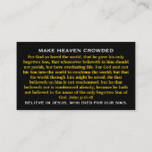 KJVクリスチャンストアQRコードブラック金ゴールド 名刺 (裏面)