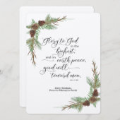 KJVバイブル素朴バース付きクリスマスカード シーズンカード (正面/裏面)